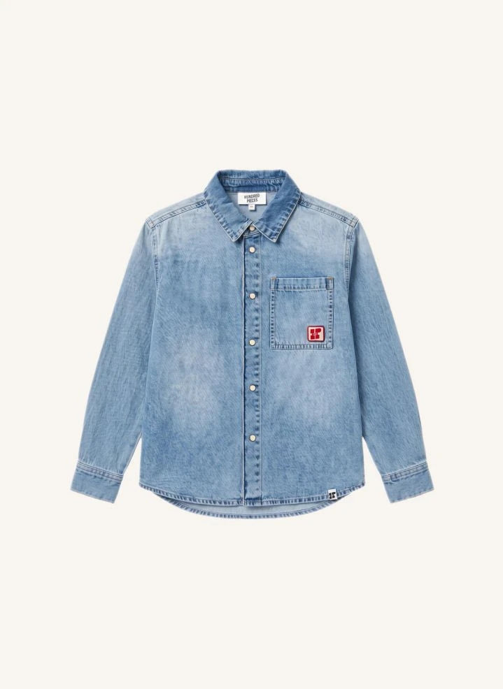 Hundred Pieces - Enzo Denim قميص | دينيم فاتح