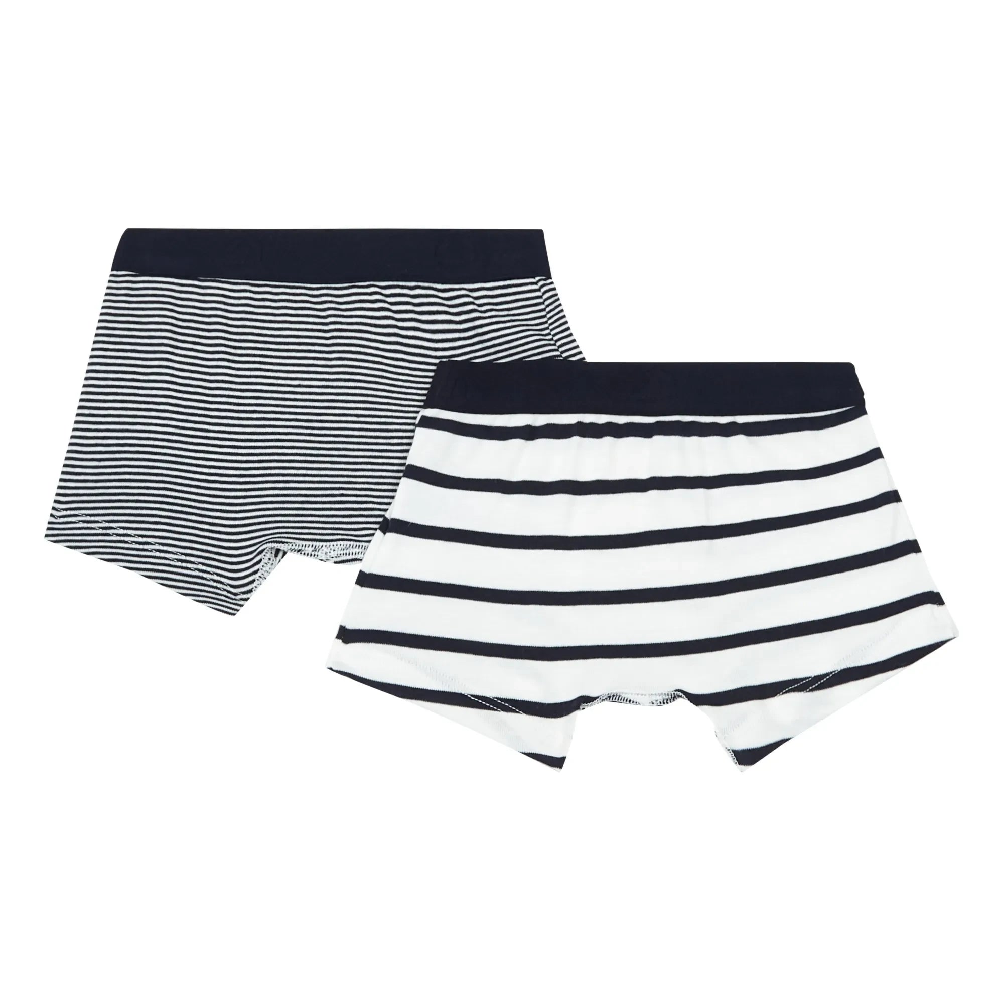 Petit Bateau - 2’li Organik Pamuklu Çizgili Slip Külot | Mavi