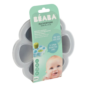 Béaba - Silikon Bebek Gıda Kalıbı - 6 x 90 ml | Açık Gri