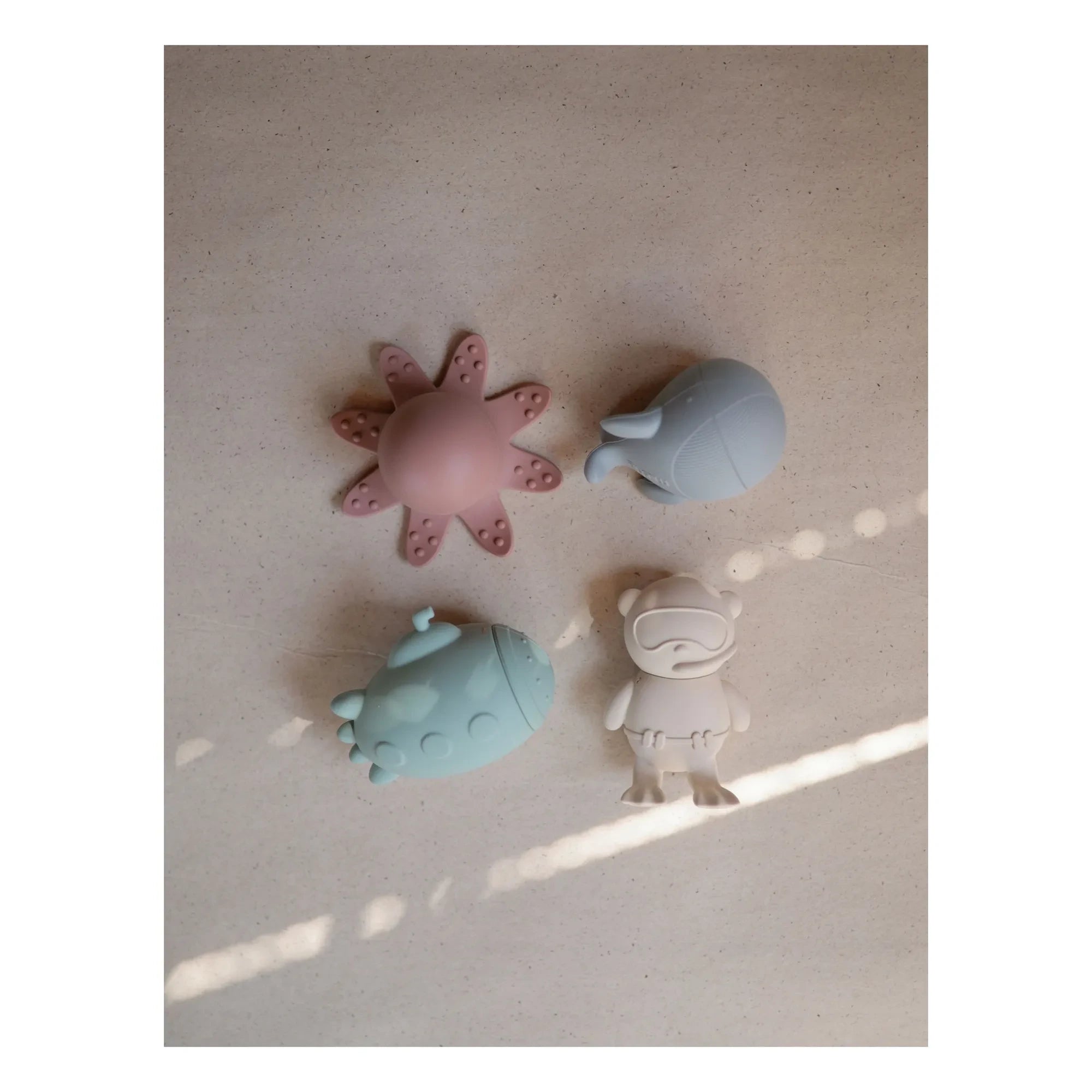 Mushie - Sealife banyo oyuncakları - 4'lü set