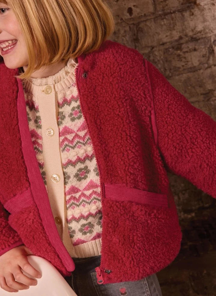 Bonton - جاكيت Peppa Sherpa | Framboise