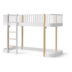 Oliver Furniture - Orijinal dönüşüm kiti, çatı katı yataktan ranza yatağa, beyaz/meşe | Meşe