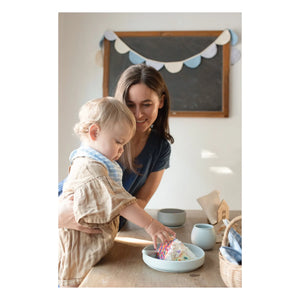 Soft Spot - Organik pamuk Cottage bandana önlükler - 3'lü Set | Mavi
