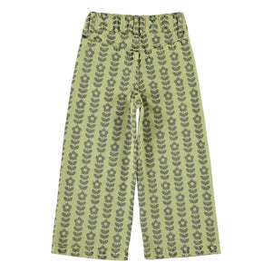 Piupiuchick - Organik Pamuk İspanyol Paça Pantolon | Yeşil