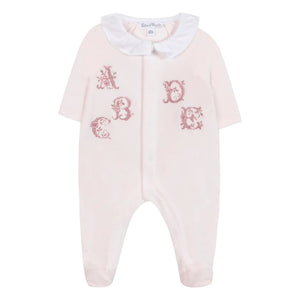 Tartine et Chocolat - Alfabe Nakışlı Pijama | Soluk Pembe