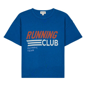 We Are Kids - Dylan Running Club organik pamuk Tişört | Koyu Mavi
