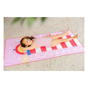 Quut - Phare Cœurs mikrofiber plaj havlusu | Pembe
