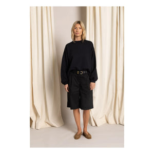 Smallable Woman - Bria organik pamuk sweatshirt | Siyah