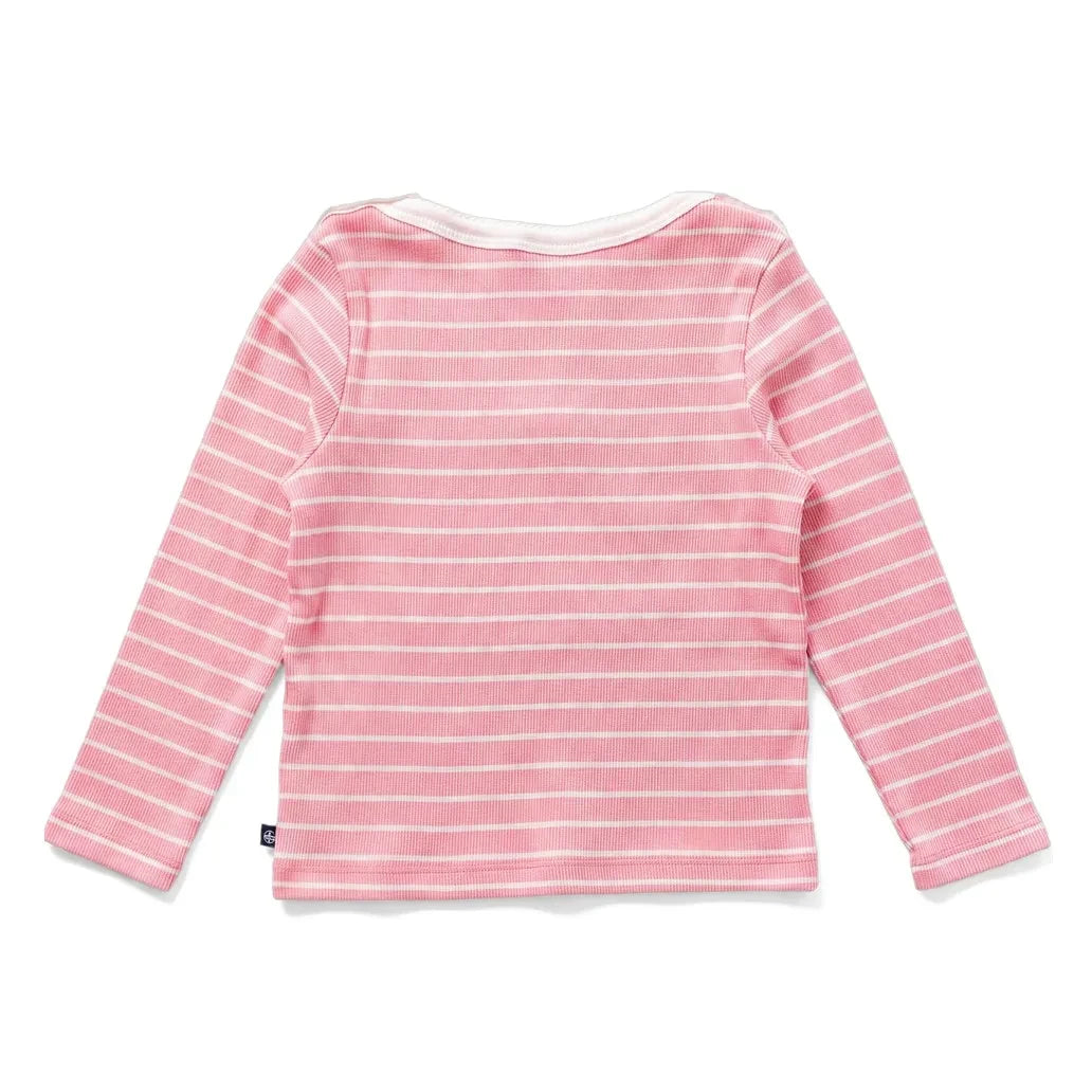 Petit Bateau - تيشيرت مخطط | وردي