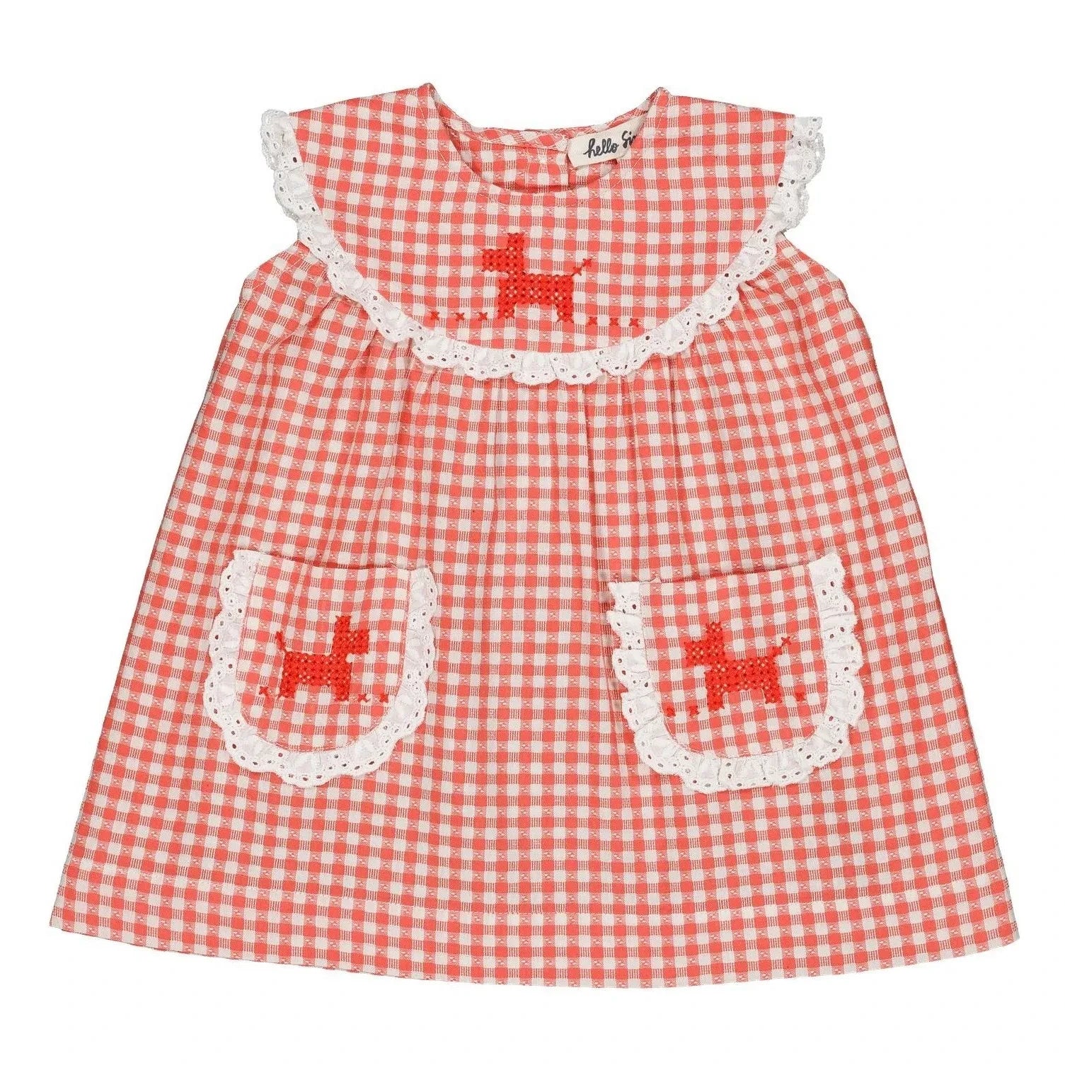 Hello Simone - Scarlett Vichy Elbise | Kırmızı