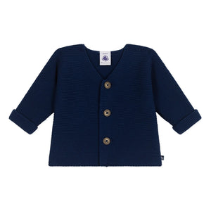 Petit Bateau - Barby organik pamuklu hırka | Lacivert