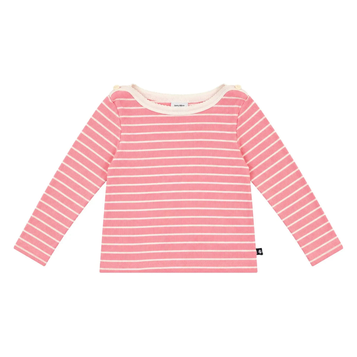 Petit Bateau - تيشيرت مخطط | وردي