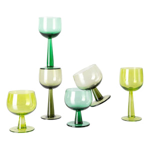 HKliving - Zümrüt Saplı Bardaklar - 4'lü Set | Yeşil