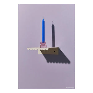 Nobodinoz - Vibes duvar rafı 20x16 cm | Fildişi
