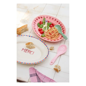 Rice - "Love" Seramik Tabak | Pembe
