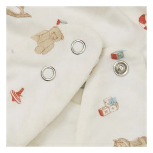 Cam Cam - Vintage Oyuncaklar Bandana Önlük - 2'li Set | Bej