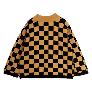 Mini Rodini - Damier organik pamuklu sweatshirt | Kahverengi