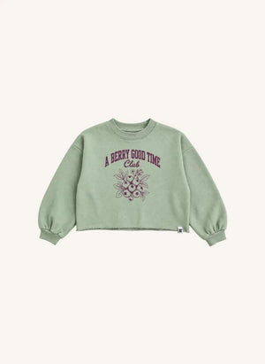 Hundred Pieces - Belmont Blueberry قطن عضوي سويت شيرت | أخضر