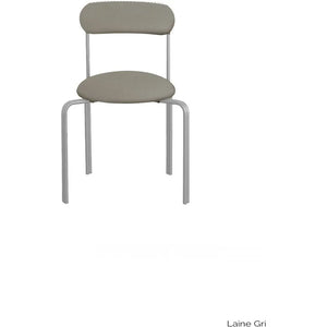 Gabrielle Paris - Viyolete yün ve krom çelik sandalye | Gri