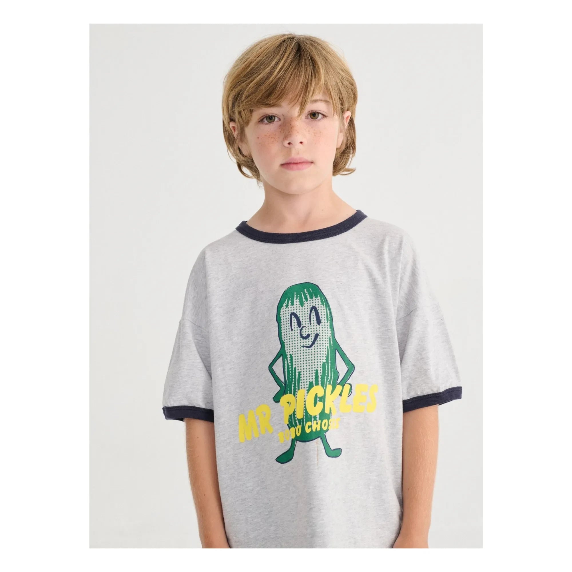 Bobo Choses - Mr Pickles Organik Pamuklu Tişört | Heather gri