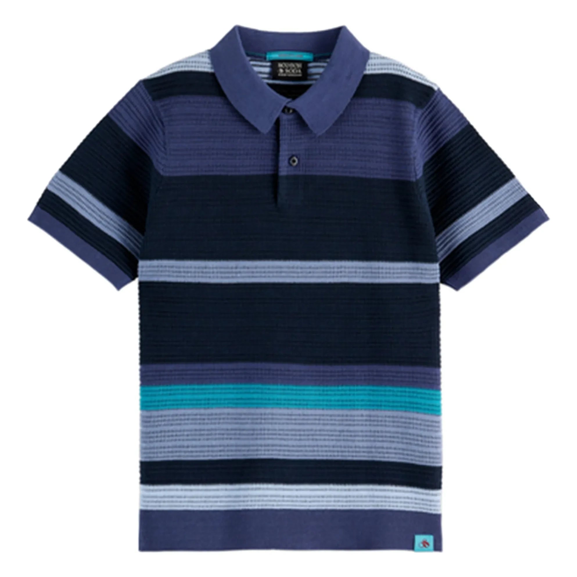 Scotch & Soda - Çizgili Triko Polo | Mavi