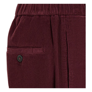 Pomandère - Kadife Elastik Düz Paça Pantolon | Bordo