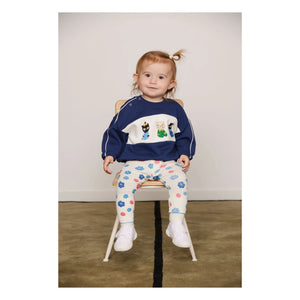 Mini Rodini - Organik Pamuklu Sweat Animals | Koyu Mavi