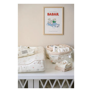 Cam Cam - Çizgili banyo kareleri - 4'lü set | Mavi