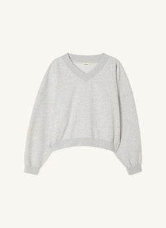 American Vintage - Baptown Pamuklu Sweatshirt | Gri melanj