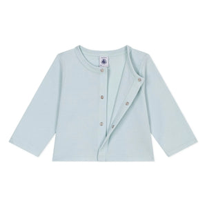 Petit Bateau - Organik pamuklu hırka | Turkuaz