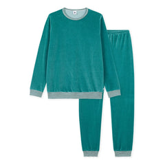 Petit Bateau - Uni Velvet Pijama | Orman Yeşili