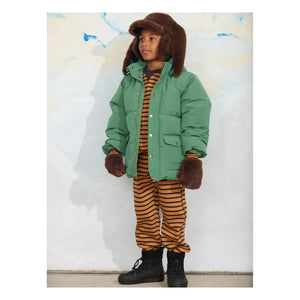 Mini Rodini - Çizgili Organik Pamuk Jogger | Kahverengi