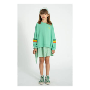 Piupiuchick - Çizgili Sweatshirt Organik Pamuk | Yeşil