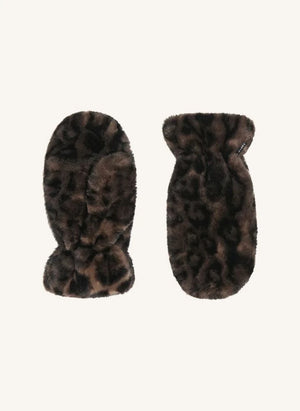Apparis - Kahverengi Coco Leopard Geri Dönüştürülmüş Elyaf Eldivenler