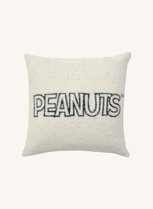 Maison Deux - غطاء وسادة صوف Peanuts | أسود