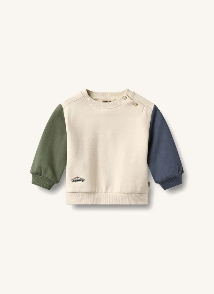Wheat - Elliot سيارة Sweatshirt, قطن عضوي | Ecru