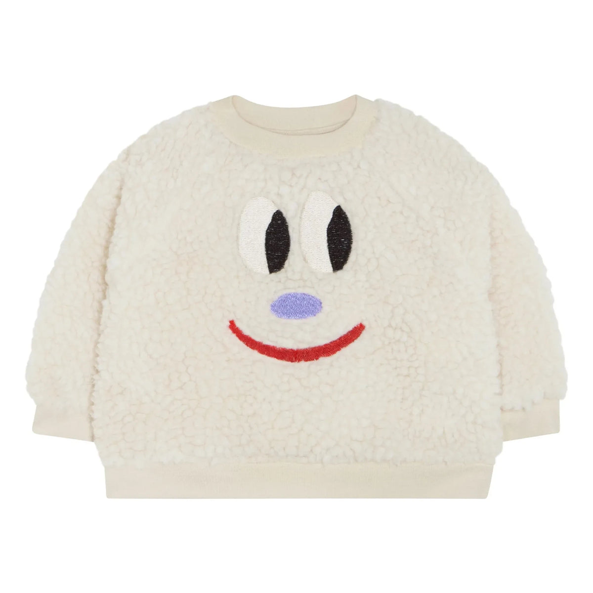The Campamento - Smiley Sherpa Sweat Top | Ecru
