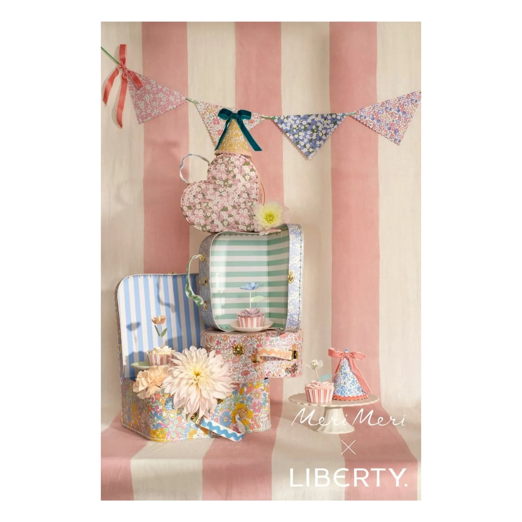 Meri Meri - Parti şapkaları - Meri Meri x Liberty - 8'li set