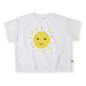 Goldie + Ace - Exclusive Goldie+Ace x Smallable - Oversize Soleil Tişört | Beyaz