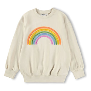 Molo - Monti Rainbow Organik Pamuk Sweatshirt | Ekru