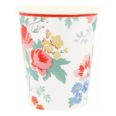 Meri Meri - Vintage Çiçekli Bardaklar - 8'li Set