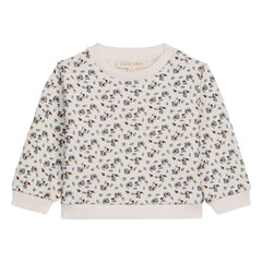 Louise Misha - Rosalia organik pamuklu çiçek desenli sweatshirt | Krem