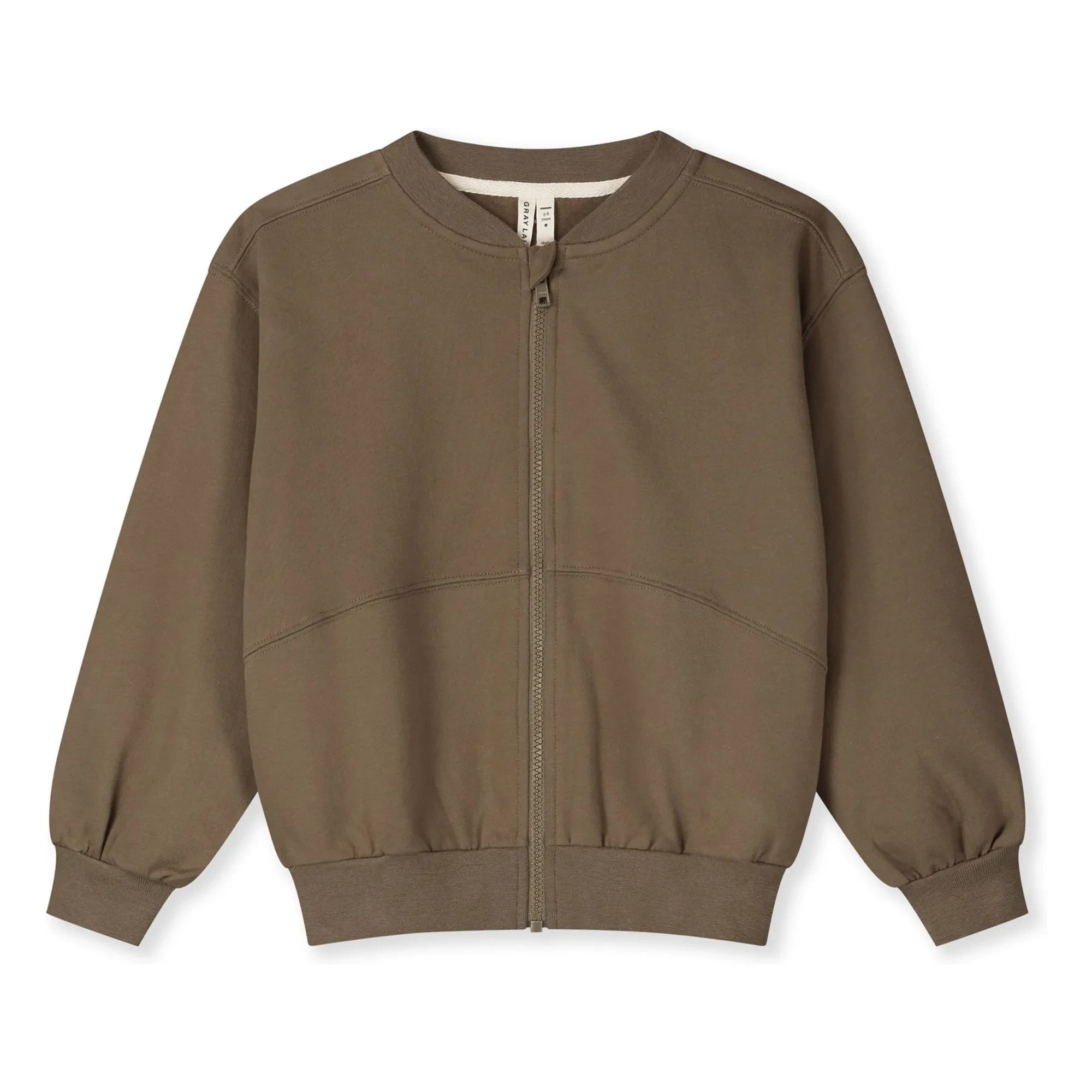 Gray Label - Organik pamuk bomber ceket | Haki kahverengi