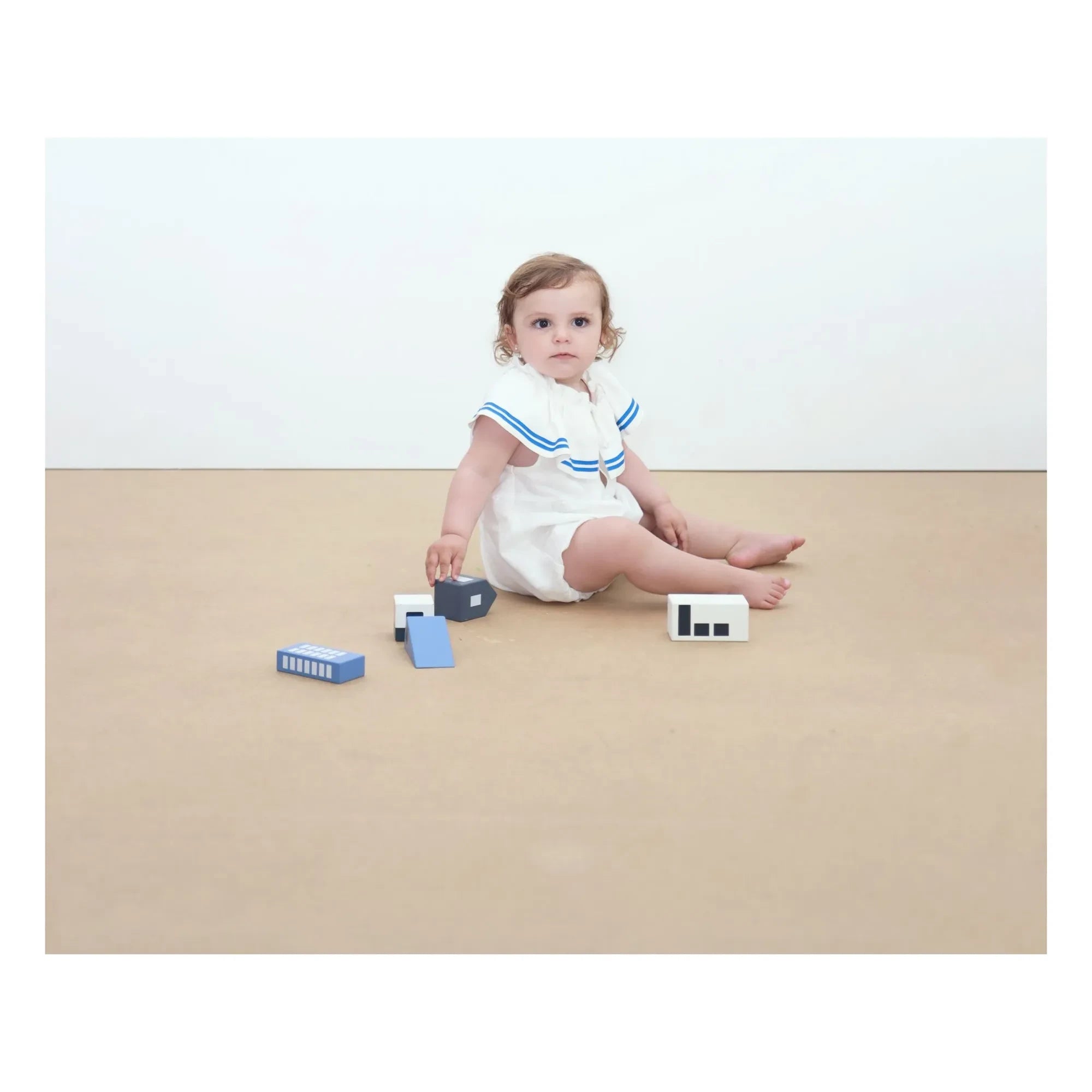 Tinycottons - Keten fırfırlı body | Beyaz