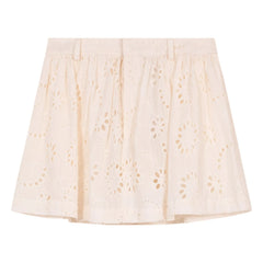 Indee - Broderie Anglaise Mini Etek Vendee | Beyaz