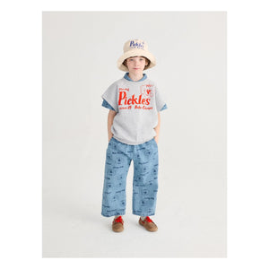 Bobo Choses - The Dog Pickles Organik Pamuklu Kolsuz Sweatshirt | Gri melanj