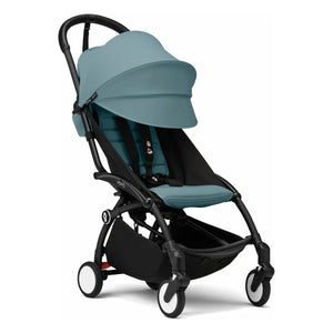 Stokke® - YOYO³ 6+ Bebek Arabası Siyah çerçeve | Aqua
