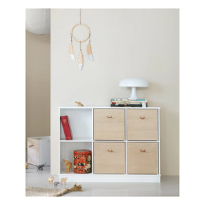 Oliver Furniture - 3x2 Tabanlı Ahşap Raf | Beyaz
