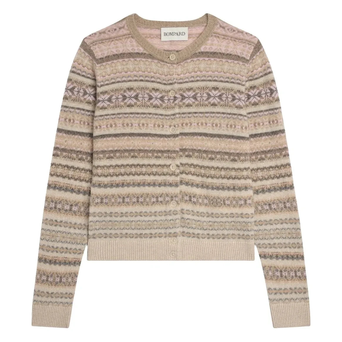 Bompard - Fair Isle كارديغان كشمير | Rose Quartz