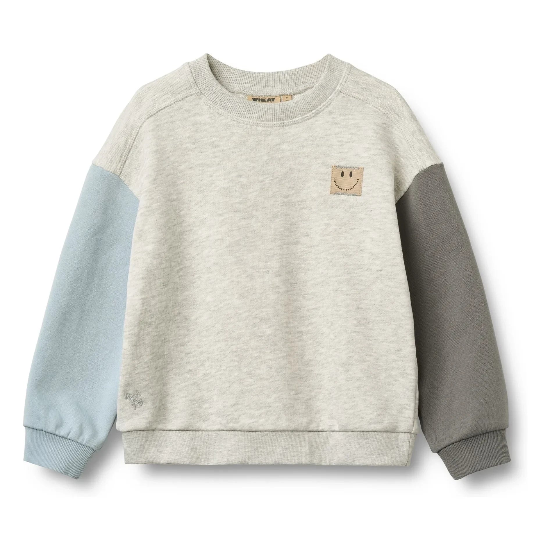 Wheat - Lennon Smiley Sweat قطن عضوي | رمادي ميلانج
